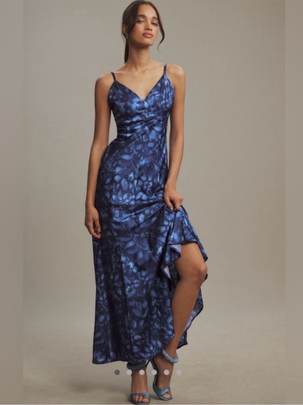 Anthropologie HUTCH Arizona Maxi Dress Blue sz 2 = S